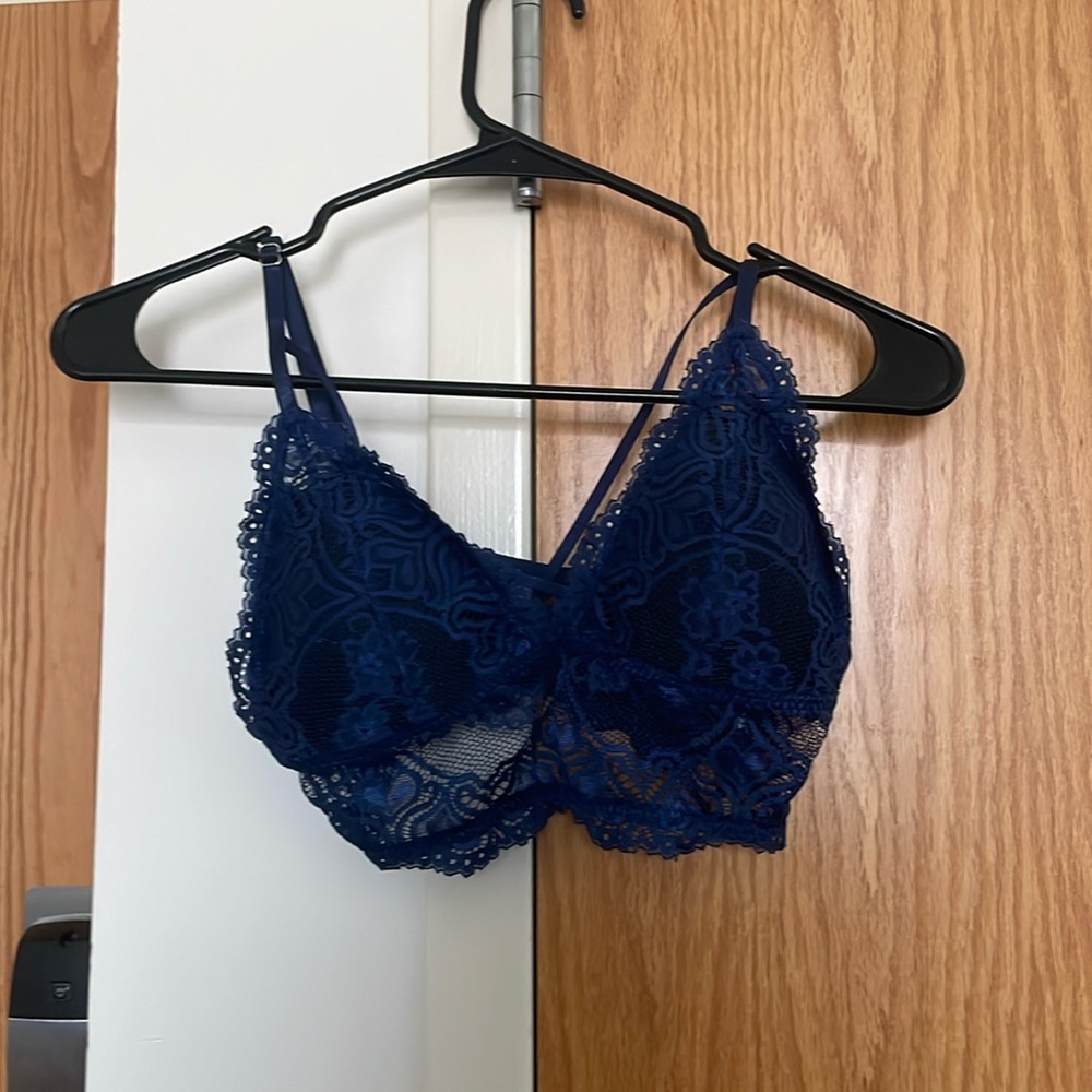 Small dark blue black bralette
